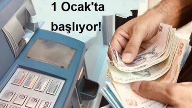 ATM'den Para Çekmede Yeni Dönem 1 Ocak'ta başlıyor