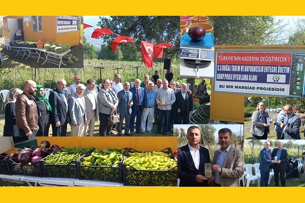 doğal tarım hasadı ve plaket töreni